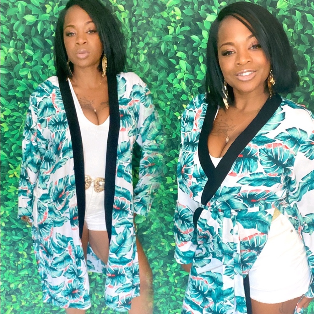 Floral print cardigan
